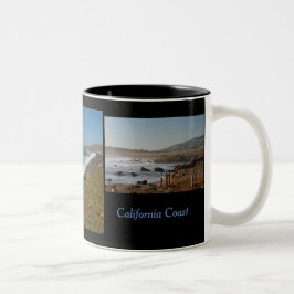 Szenen von der Pazifikküste-Landstraße Zweifarbige Tasse