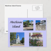Szenen von Mackinac Postkarte (Vorne/Hinten)