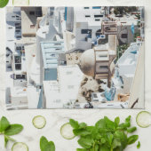 Szenen von Santorini Küchentuch (Gefaltet)