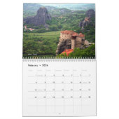 Szenerien des griechischen Mauerkalenders Kalender (Feb 2026)