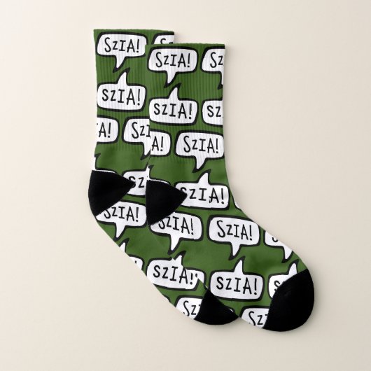 SZIA! Hallo auf Ungarisch, Ungarn, Magyar Nyelv Socken (Paar)