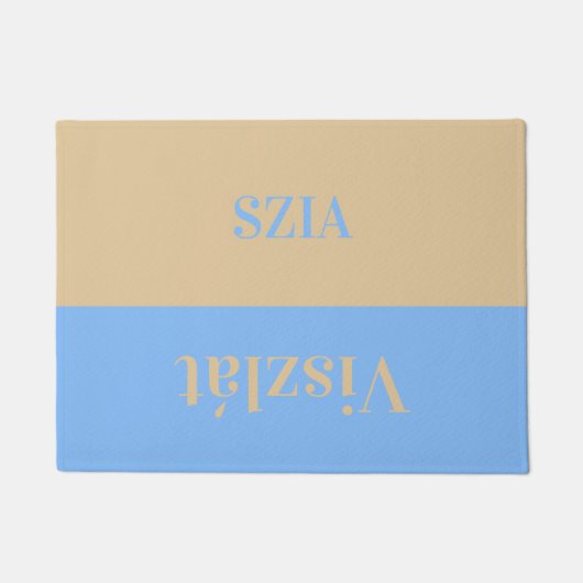 Szia - Viszlat - Grüße auf Ungarn Fußmatte (Vorderseite)