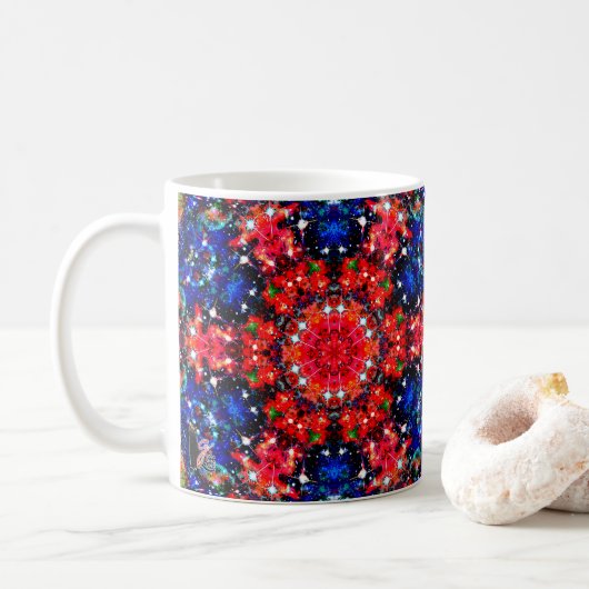 Szintillation Stellar Kaleid Kaffeetasse (Mit Donut)