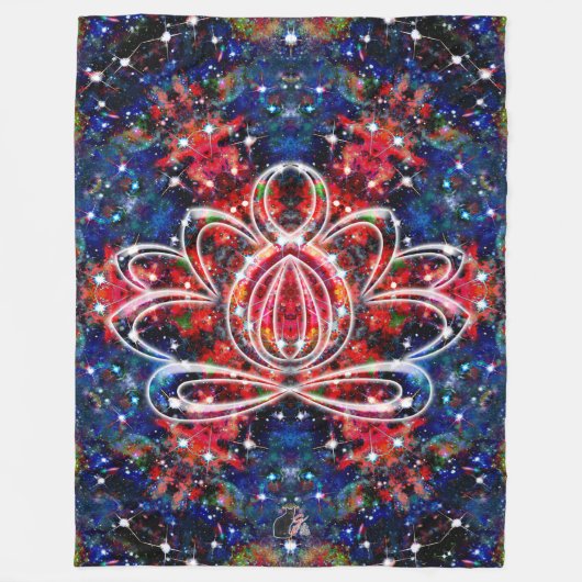 Szintillation Zen Lotus Fleecedecke (Vorderseite)