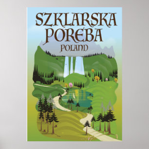 Szklarska Poreba‎ Polen Reiseplakat Poster
