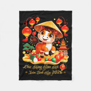 Tết Bính Ngọ 2026 Vietnamesisches Neues Jahr Chuc Fleecedecke