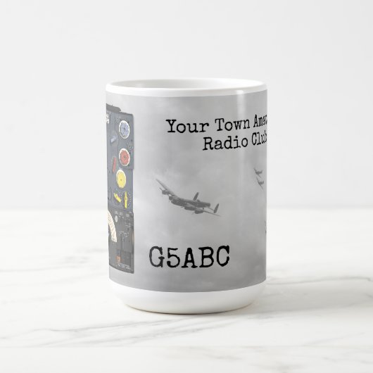 T1154 R1155 Lancaster Bomber WWII Funkrufzeichen Kaffeetasse (Mittel)