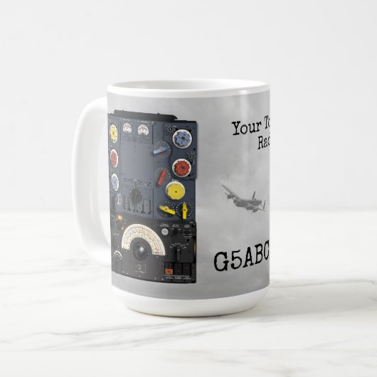 T1154 R1155 Lancaster Bomber WWII Funkrufzeichen Kaffeetasse (Vorderseite Links)