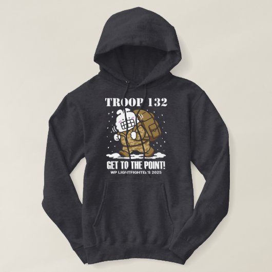 T132 — GEHEN SIE ZUM PUNKT! Hoodie (Design vorne)
