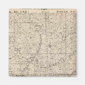 T1617S R2829E Tulare Landkreis Abschnitt Karte Magnet (Vorne)