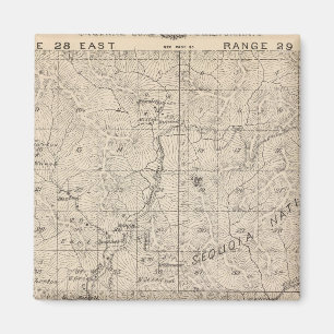 T1617S R2829E Tulare Landkreis Karte Magnet