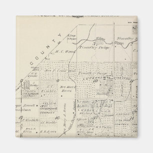 T17S R21E Tulare Landkreis Karte Magnet