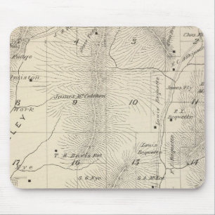 T17S R27E Tulare Landkreis Karte Mousepad