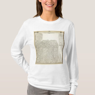 T1820S R3236E Tulare County Abschnitt-Karte T-Shirt