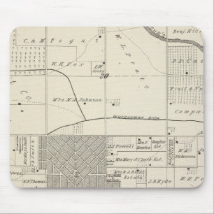 T18S R25E SW 1/4 Tulare Landkreis Karte Mousepad