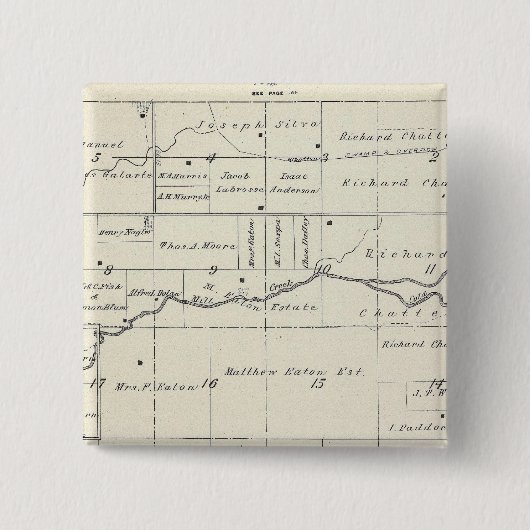 T19S R23E Tulare Landkreis Karte Button (Vorderseite)