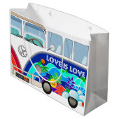 T1 Hippie Große Geschenktüte (Rückseite Schrägansicht)