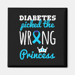 T1d Awareness Princess Girls Diabetic Diabetes Awa Magnet