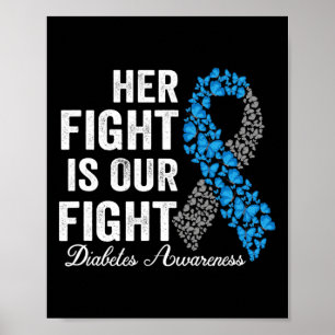 T1d Bekleidung ihren Kampf ist unser Kampf gegen T Poster