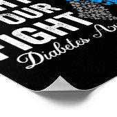 T1d Bekleidung ihren Kampf ist unser Kampf gegen T Poster (Ecke)