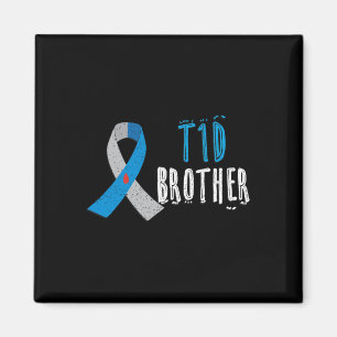T1d Brother Blue Ribbon Typ 1 Diabetes Bewusstsein Magnet