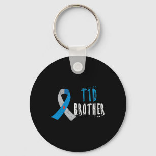T1d Brother Blue Ribbon Typ 1 Diabetes Bewusstsein Schlüsselanhänger