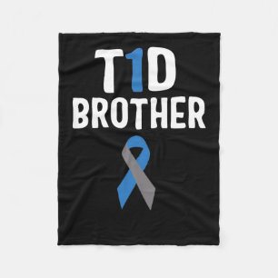 T1d Brother Diabetes Awareness Typ 1 Insulin Panc Fleecedecke