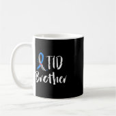 T1D Bruder Typ 1 Diabetes Bewusstsein blau grau R Kaffeetasse (Links)