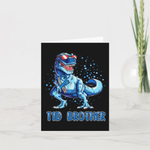 T1D Bruder Typ 1 Diabetes Ribbon T Rex Dinosaurier Karte