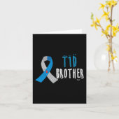 T1D Bruderblauer Bänder Typ 1 Diabetes-Bewusstsein Karte (Gelbe Blume)