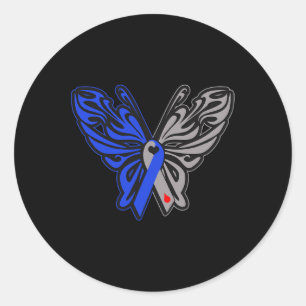 T1D Butterfly Typ 1 Diabetes-Sensibilisierungskett Runder Aufkleber