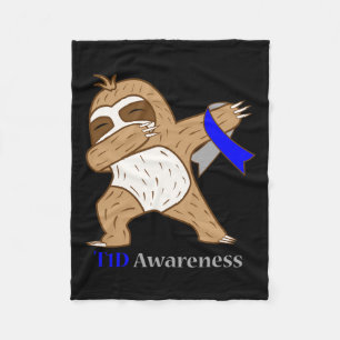 T1d Diabetes-Bewusstseins-Schleife Dabbing Faultie Fleecedecke