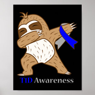 T1d Diabetes-Bewusstseins-Schleife Dabbing Faultie Poster