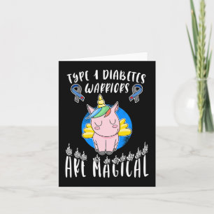 t1d Diabetes Typ 1 Bewusstsein für Einhornkrieger Karte