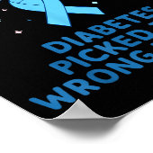 T1d Diabetes Warrior Butterfly Princess Diabetes A Poster (Ecke)