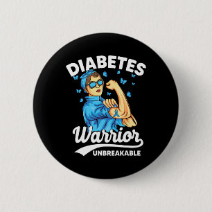 T1d Diabetes Warrior Unzerbrechlich Typ 1 Diabetes Button