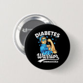 T1d Diabetes Warrior Unzerbrechlich Typ 1 Diabetes Button (Vorne & Hinten)