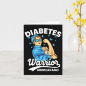T1d Diabetes Warrior Unzerbrechlich Typ 1 Diabetes Karte (Gelbe Blume)