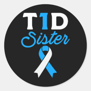 T1d Diabetiker Typ 1 Diabetes Aufklärungsknöpfe Runder Aufkleber