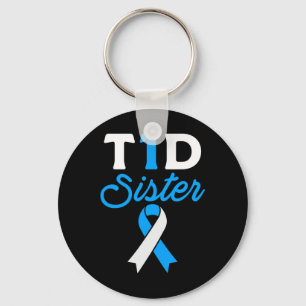 T1D Diabetiker Typ 1 Diabetes Aufklärungsknöpfe Schlüsselanhänger