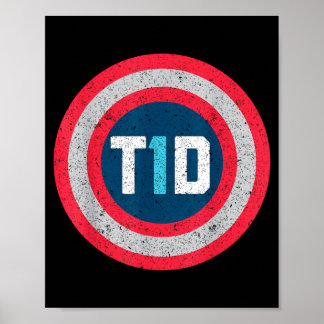 T1d Diabetiker Typ-1-Diabetes-Bewusstsein Männer F Poster