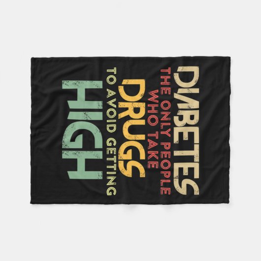 T1d Diabetiker Typ 1 Diabetes mellitus Männer Frau Fleecedecke (Vorderseite (Horizontal))