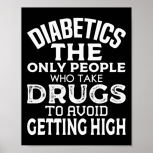 T1D Diabetiker Typ 1 Diabetes mellitus Männer Frau Poster