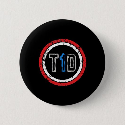 T1d Emblem Typ 1 Diabetes Bewusstsein Button (Vorderseite)