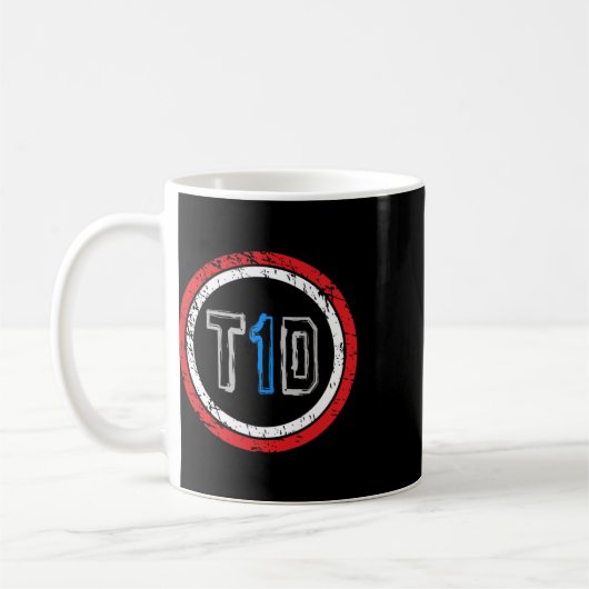 T1d Emblem Typ 1 Diabetes Bewusstsein Kaffeetasse (Links)