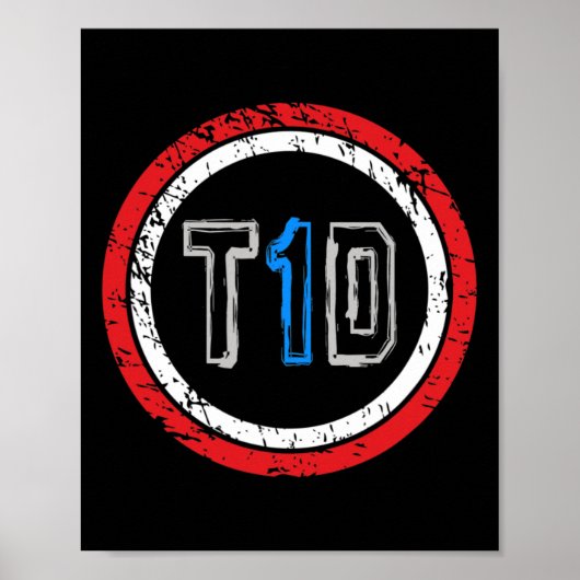 T1d Emblem Typ-1-Diabetes-Bewusstsein Poster (Vorne)