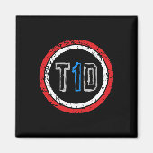 T1D Emblem Typ 1 Diabetes Magnet (Vorne)