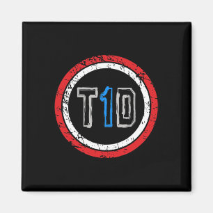 T1D Emblem Typ 1 Diabetes Magnet