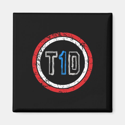 T1D Emblem Typ 1 Diabetes Magnet (Vorne)