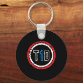 T1d Emblem Type 1 Diabetes Awareness Schlüsselanhänger (Vorderseite)